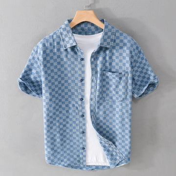 Stylish Checkered Short Sleeve Shirt