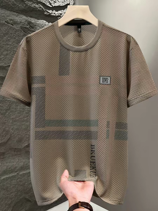 Obsidian Gridweave Emblem T-Shirt