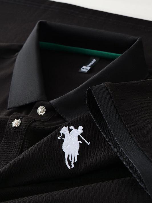 Emerald Stallion Crest Polo T-Shirt