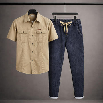 Desert Forge Utility Shirt & Indigo Drift Denim Set