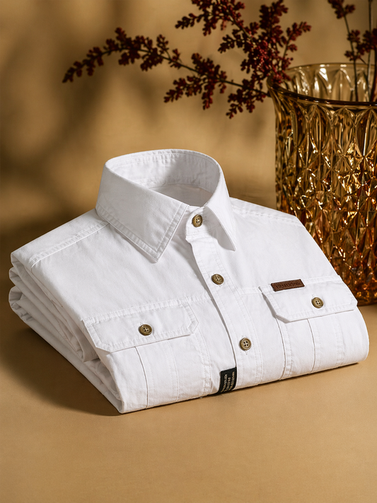 Cotton Cargo Double Pocket Half Sleeve Shirts