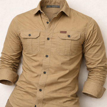 Midnight Cargo Crest Double-Pocket Shirt