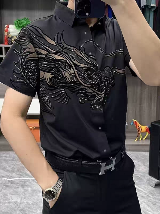 Obsidian Dragoncrest Luxe Formal Shirt