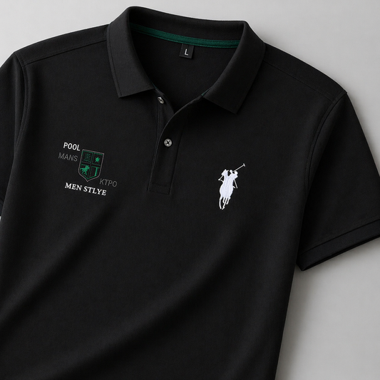 Emerald Stallion Crest Polo T-Shirt