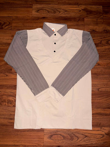 Sandstone Ridge Layered Knit Polo T-Shirt