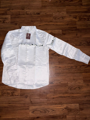 Botanic Crest Embroidered Cotton Shirt