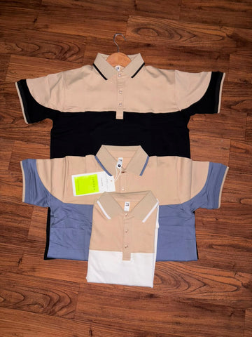 Vintage Refined Dual-Shade Polo T-Shirts